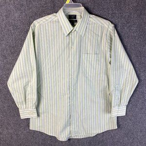 Dockers Dress Shirt Large 16-16.5 32/33 Men's Long Sleeve Striped 100% Cotton